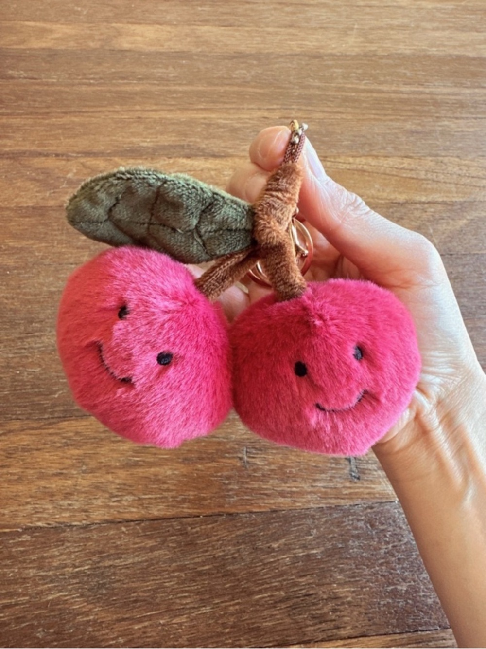 Cherry Plush Keychain Kawaii Cute Bag Charm Soft Mini Plush Doll Gift New